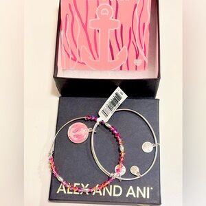 Alex and Ani "Grounded"
Bracelet 2 Bangles Art Infused Anchor Swarovski